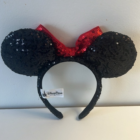 Disney Black and Red Sequin Minnie Mouse Ears Headband 💗 - Picture 2 of 2